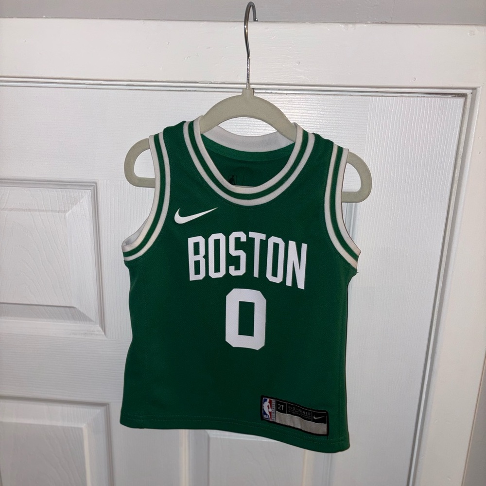 Nike Kids Tatum Boston Green Basketball Jersey